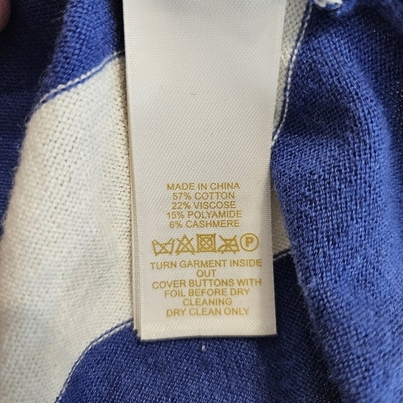 Kate Spade Blue & White Stripe Sweater - Picture 6 of 6